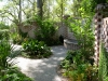 Hatfield - garden walk with custom brick fountain and wall
